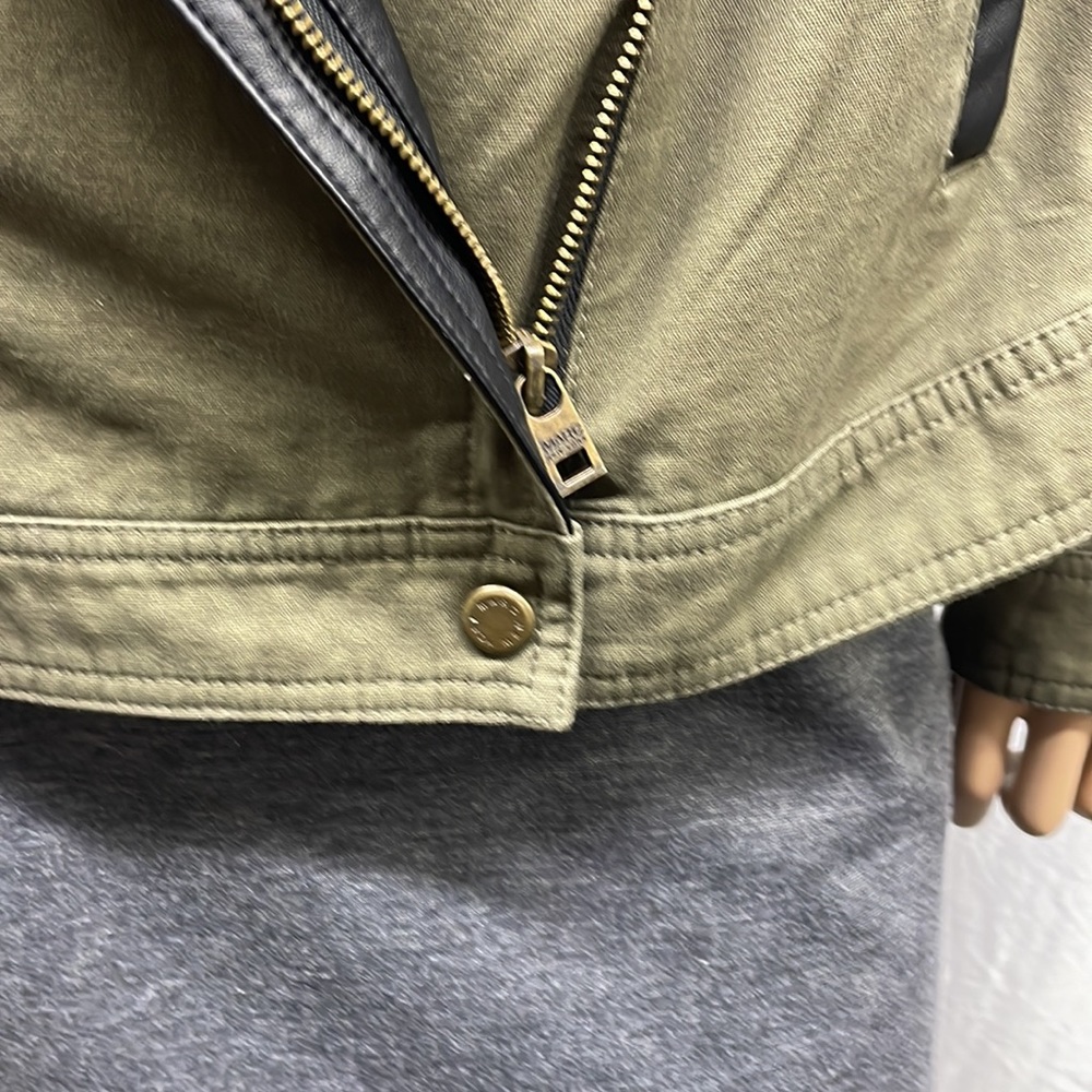 Marc New York Green and Black Faux Leather Jacket - Picture 7 of 11